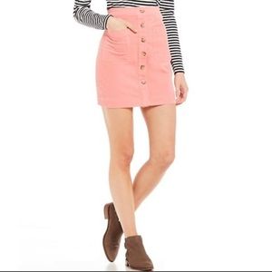 Cremieux Wren Corduroy Button Front Skirt